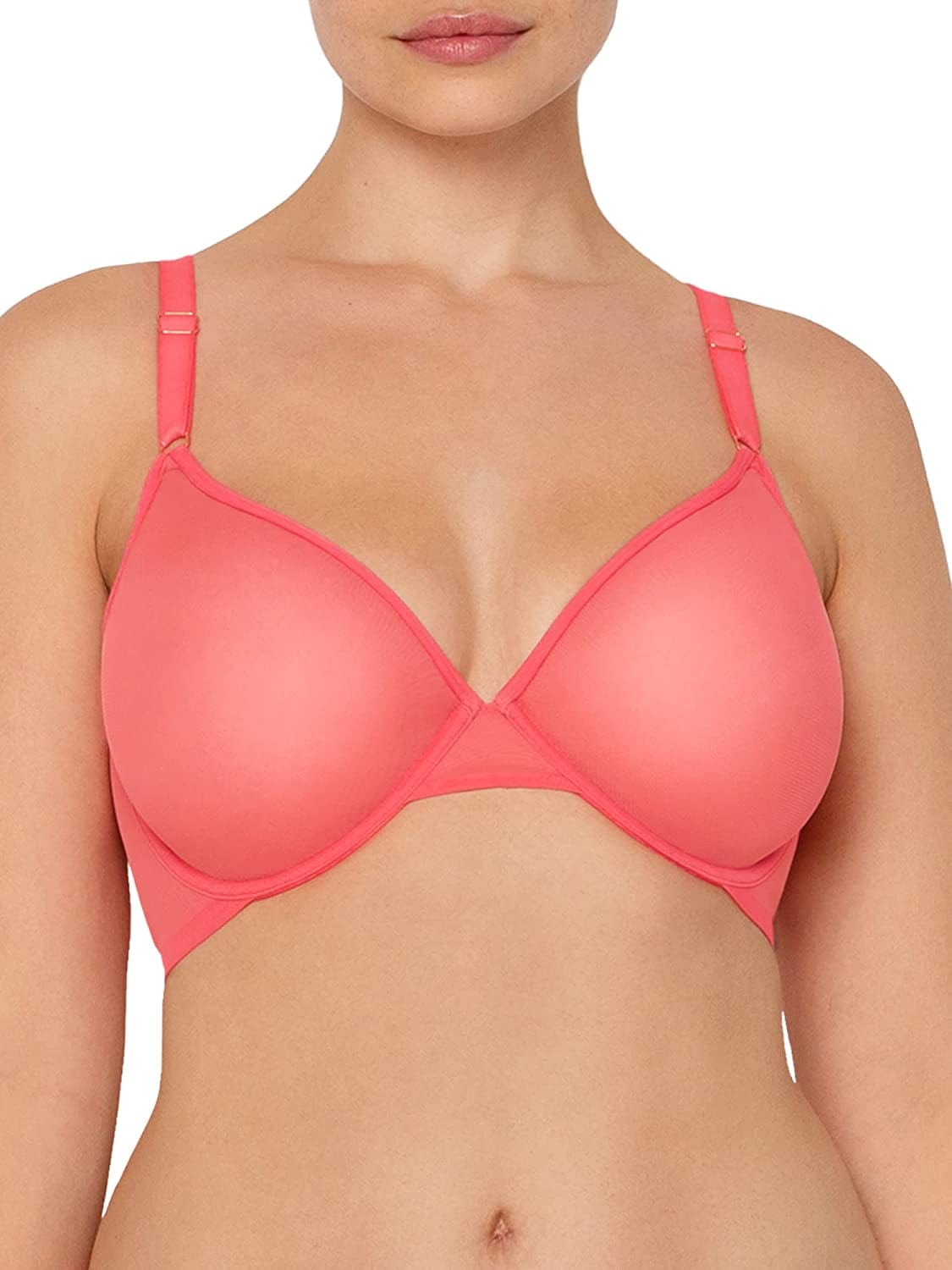 Smart & Sexy Women'S Sheer Mesh Demi Underwire Bra Punchy Peach / Standard / 42DD