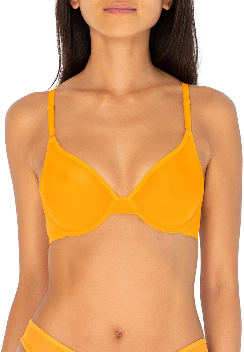 Smart & Sexy Women'S Sheer Mesh Demi Underwire Bra Saffron / Standard / 36D