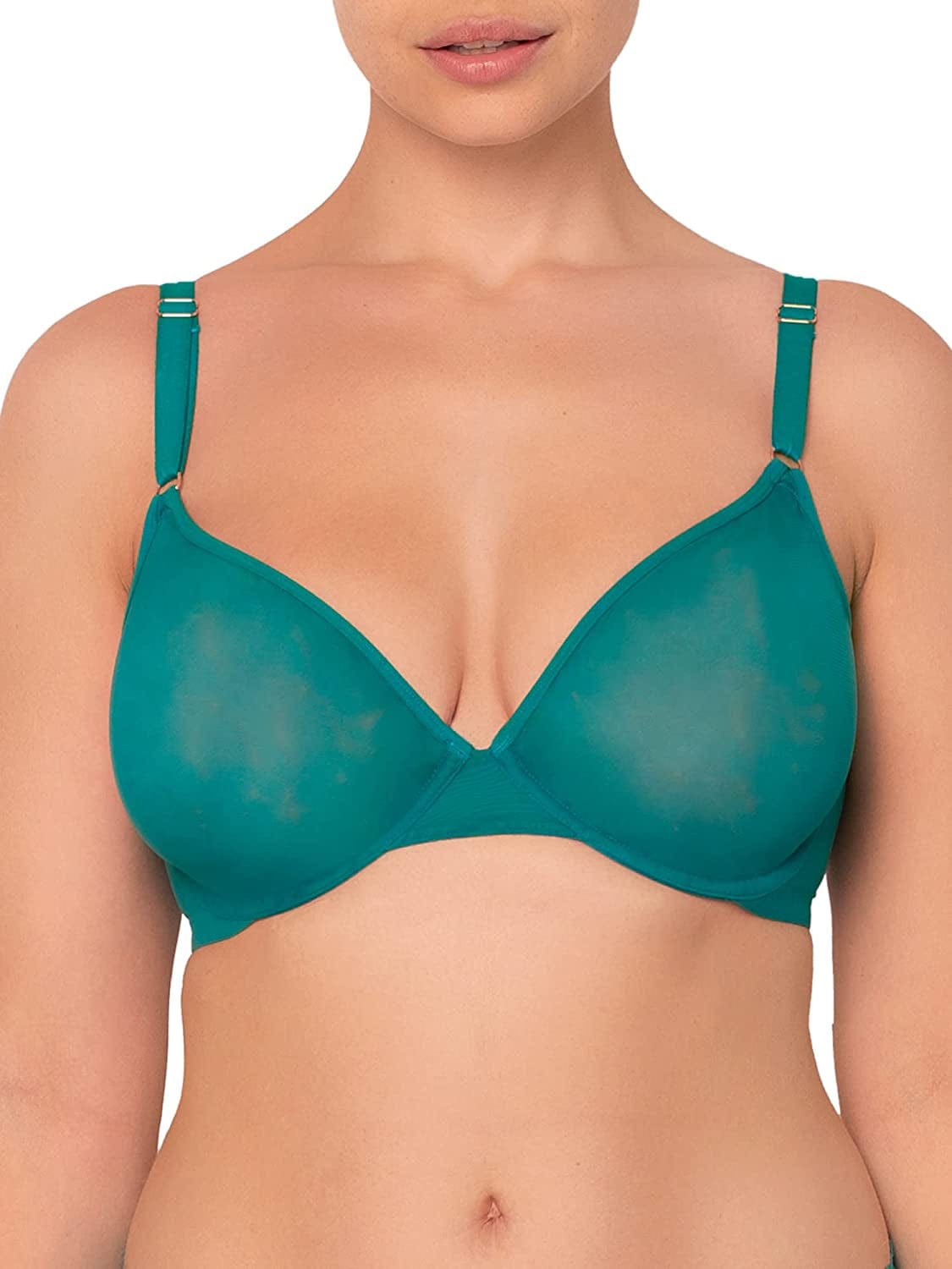 Smart & Sexy Women'S Sheer Mesh Demi Underwire Bra Fanfare / Standard / 34DDD