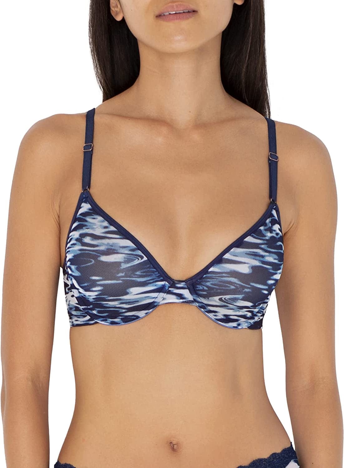 Smart & Sexy Women'S Sheer Mesh Demi Underwire Bra Fluid Fantasy / Standard / 42C