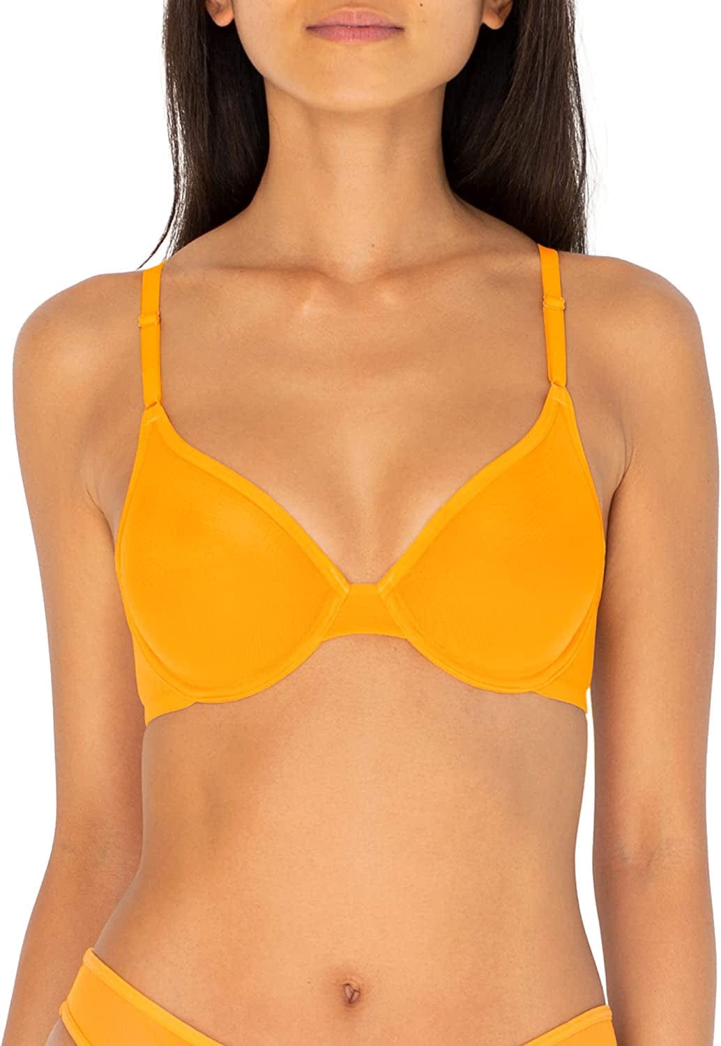 Smart & Sexy Women'S Sheer Mesh Demi Underwire Bra Saffron / Standard / 34C