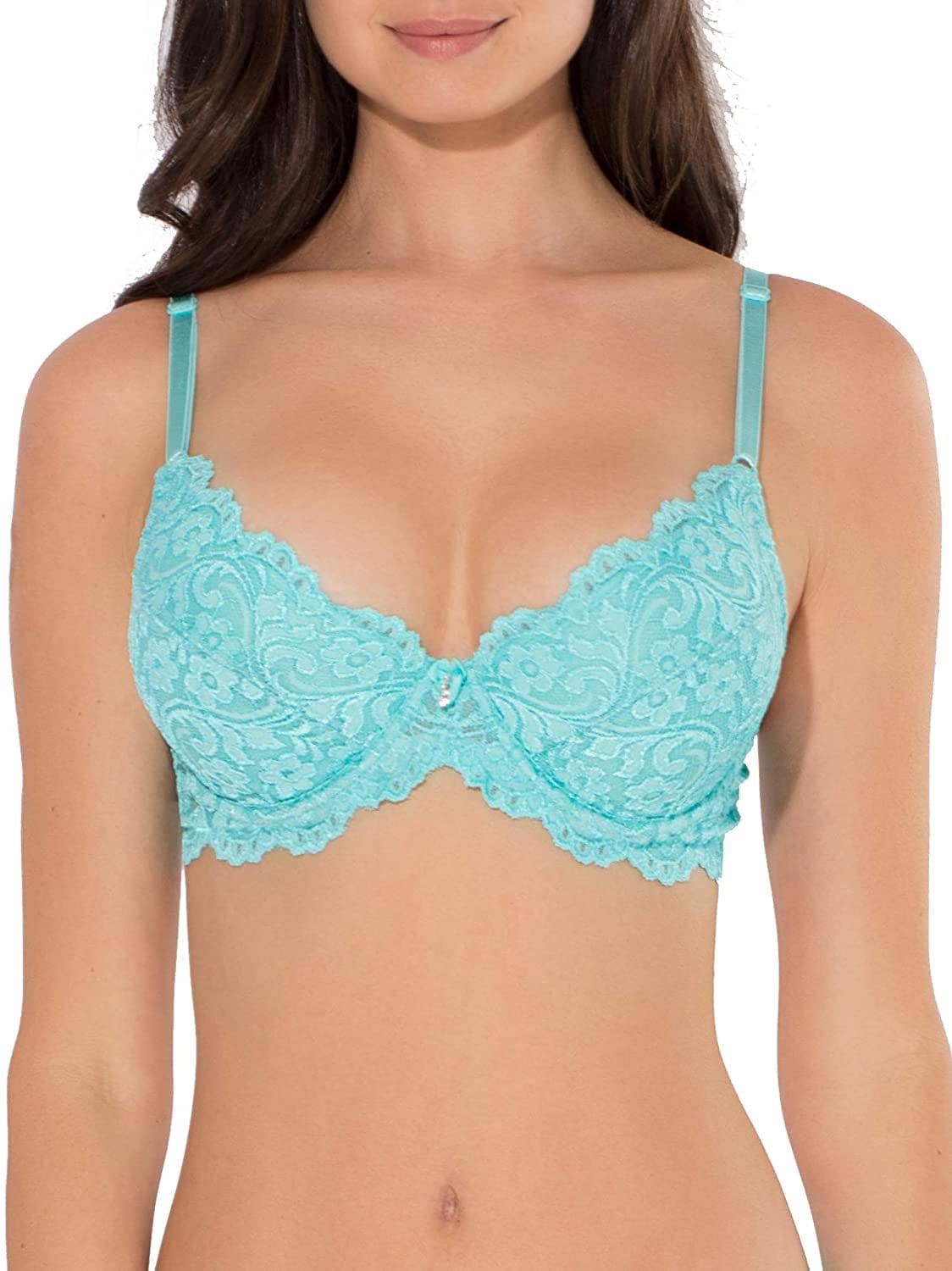 Smart & Sexy Women'S Signature Lace Push up Bra Blue Radiance / 40C