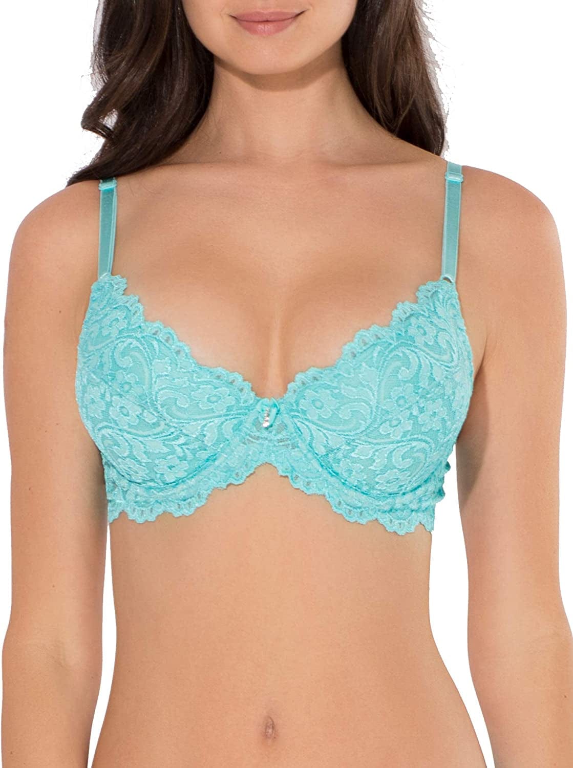 Smart & Sexy Women'S Signature Lace Push up Bra Blue Radiance / 34C