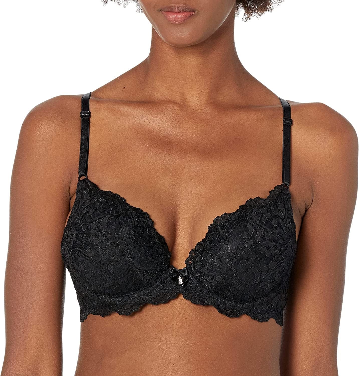 Smart & Sexy Women'S Signature Lace Push up Bra Black Hue / 32A