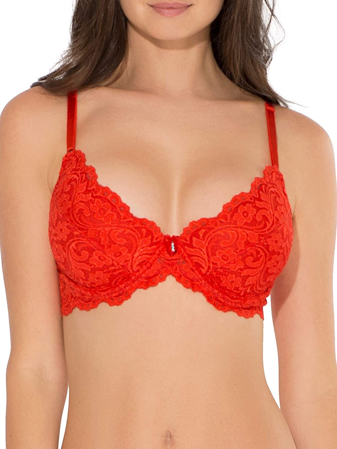 Smart & Sexy Women'S Signature Lace Push up Bra Hot Fire / 36A