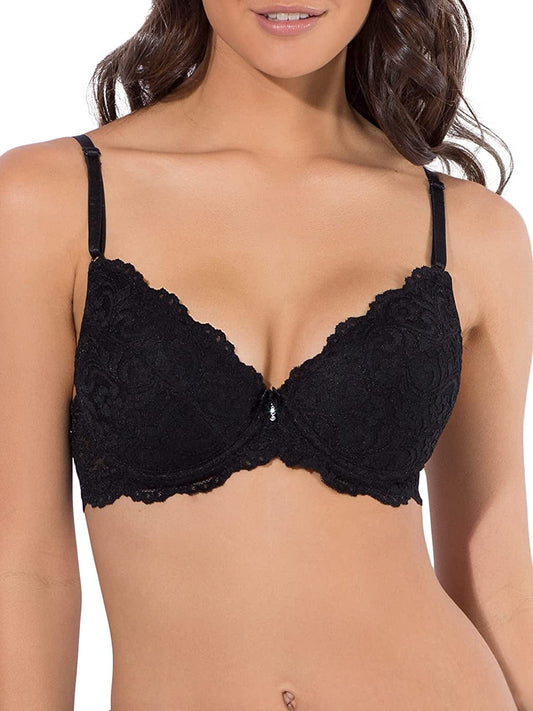 Smart & Sexy Women'S Signature Lace Push-Up Bra Black Hue / Standard / 34DD