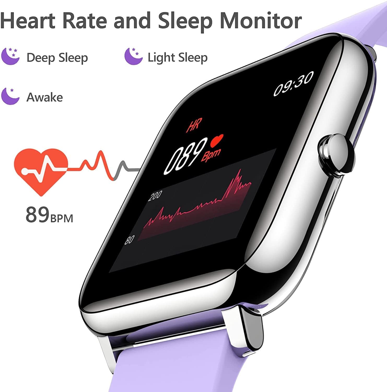 Smart Watch, Fitness Tracker with Heart Rate Monitor, Blood Pressure, Blood Oxygen Tracking, 1.4 Inch Touch Screen Smartwatch Fitness Watch for Women Men Compatible with Android Iphone Ios