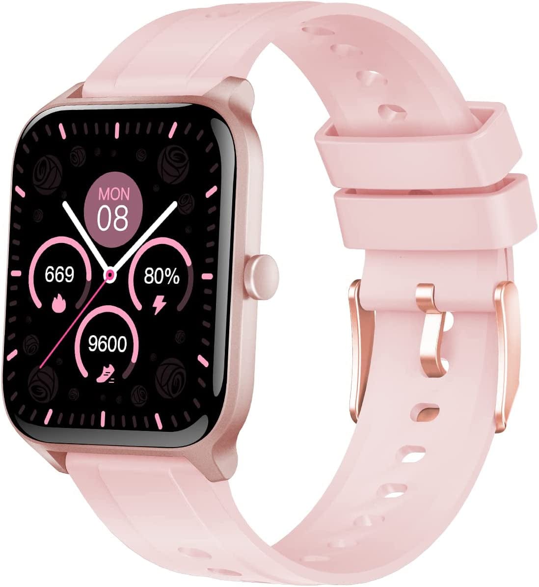 Smart Watch for Android and Ios Phones, Fitness Tracker Watch with Heart Rate Blood Pressure Sleep Monitor IP68 Waterproof, Compatible with Iphone Samsung, Smartwatch for Men Women Pink3