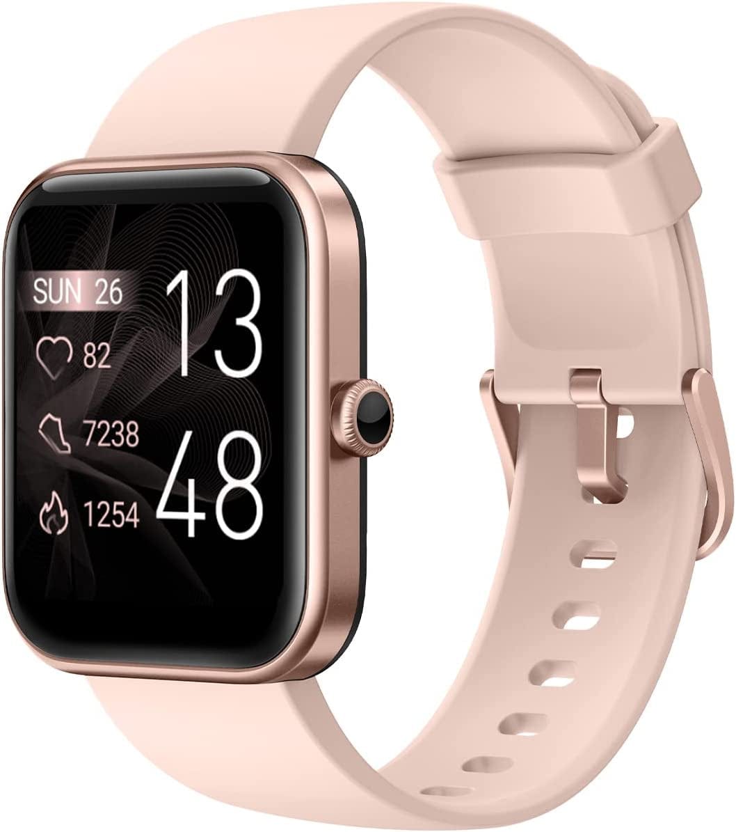 Smart Watch for Android and Ios Phones, Fitness Tracker Watch with Heart Rate Blood Pressure Sleep Monitor IP68 Waterproof, Compatible with Iphone Samsung, Smartwatch for Men Women Pink2