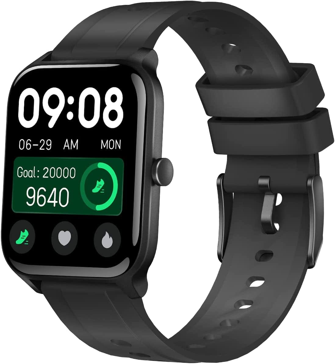 Smart Watch for Android and Ios Phones, Fitness Tracker Watch with Heart Rate Blood Pressure Sleep Monitor IP68 Waterproof, Compatible with Iphone Samsung, Smartwatch for Men Women Black3