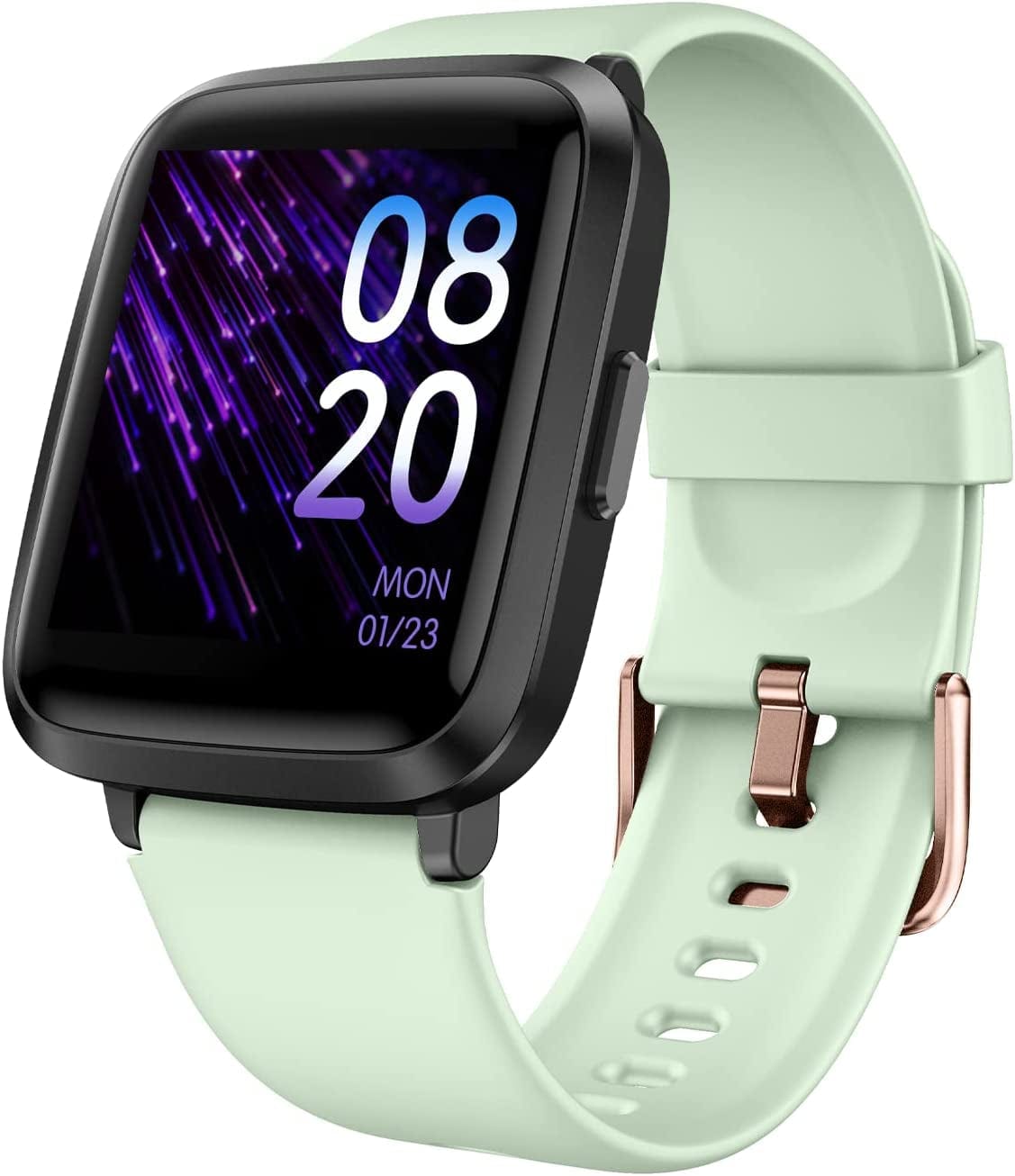 Smart Watch for Android and Ios Phones, Fitness Tracker Watch with Heart Rate Blood Pressure Sleep Monitor IP68 Waterproof, Compatible with Iphone Samsung, Smartwatch for Men Women Light-Green