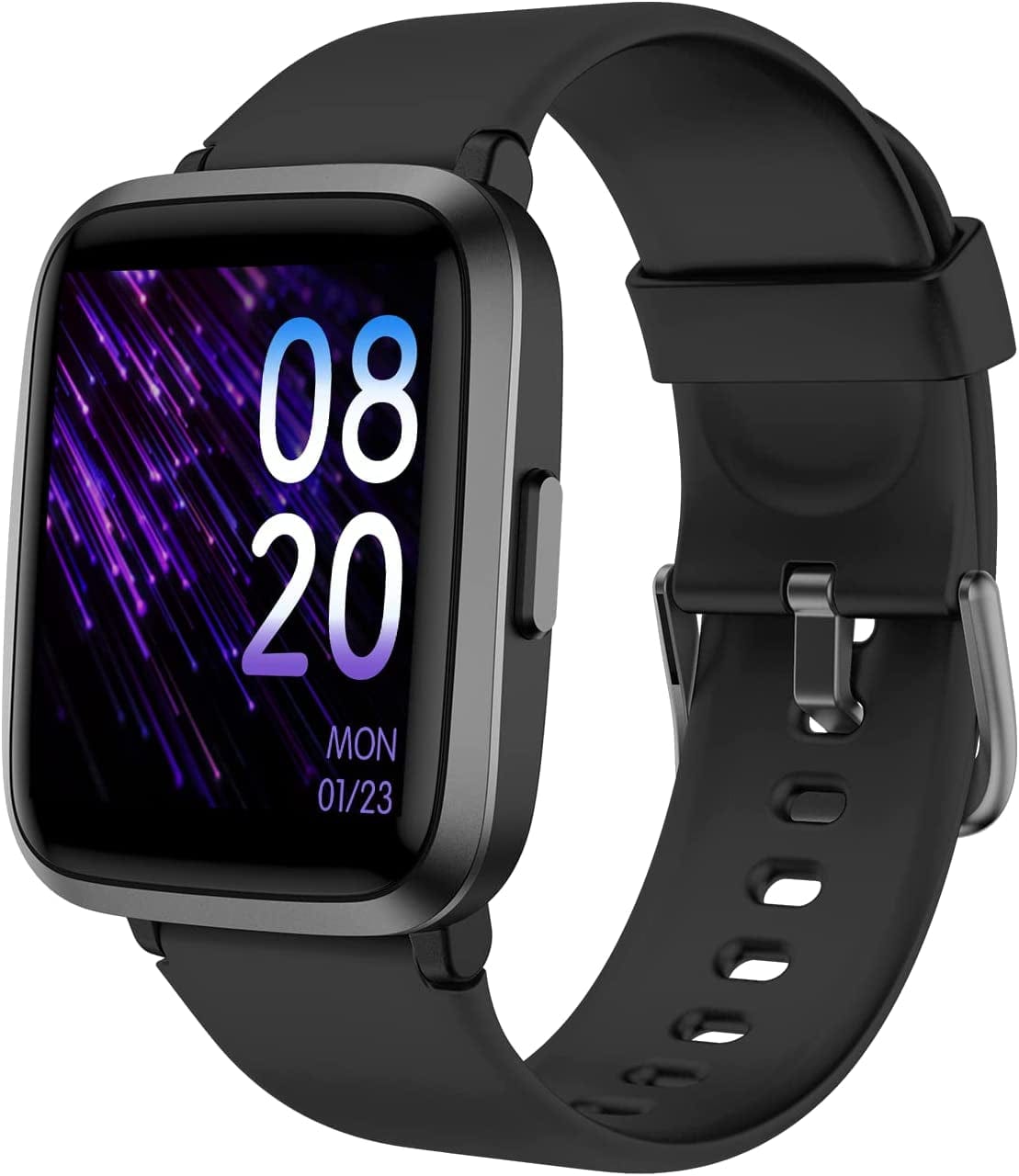 Smart Watch for Android and Ios Phones, Fitness Tracker Watch with Heart Rate Blood Pressure Sleep Monitor IP68 Waterproof, Compatible with Iphone Samsung, Smartwatch for Men Women Black4