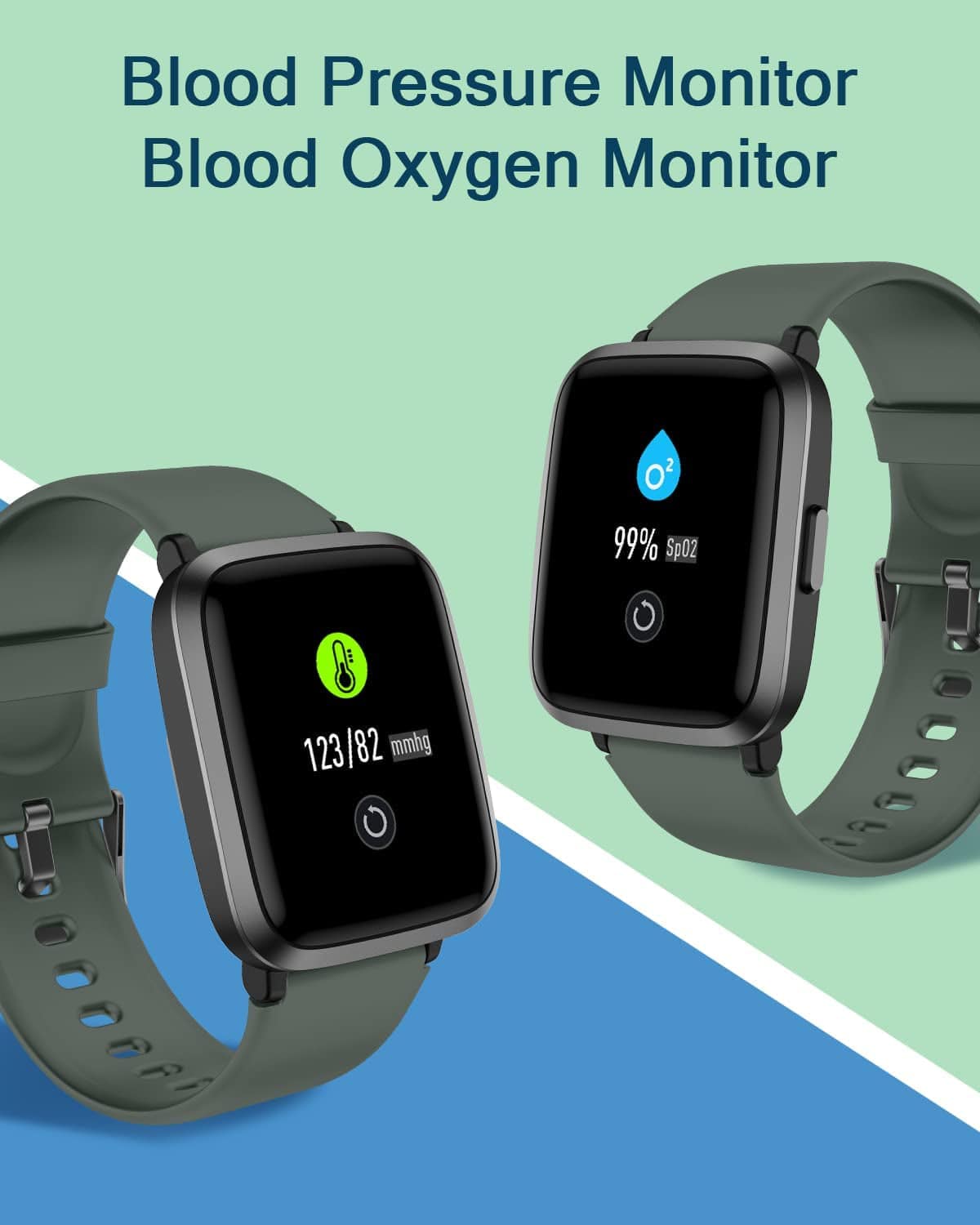 Smart Watch for Android and Ios Phones, Fitness Tracker Watch with Heart Rate Blood Pressure Sleep Monitor IP68 Waterproof, Compatible with Iphone Samsung, Smartwatch for Men Women