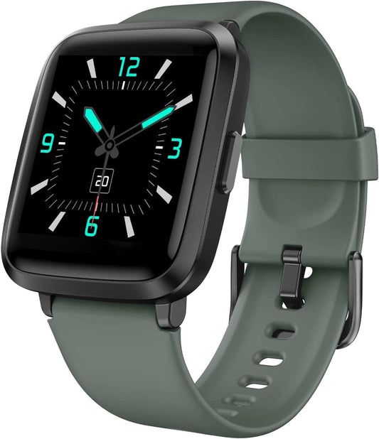 Smart Watch for Android and Ios Phones, Fitness Tracker Watch with Heart Rate Blood Pressure Sleep Monitor IP68 Waterproof, Compatible with Iphone Samsung, Smartwatch for Men Women Green-n