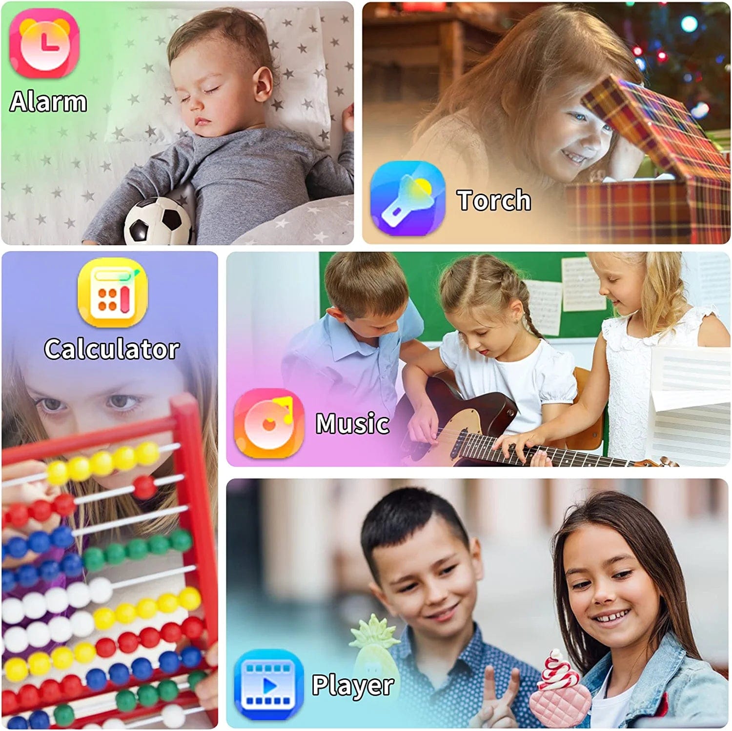 Smart Watch for Kids Boys, Kids Smart Watch Boys with 24 Games Alarm Clock Calendaring Camera Music Player Time Display Video & Audio Recording, Toys for 3-12 Years Old Boys Touchscreen Toddler Watch