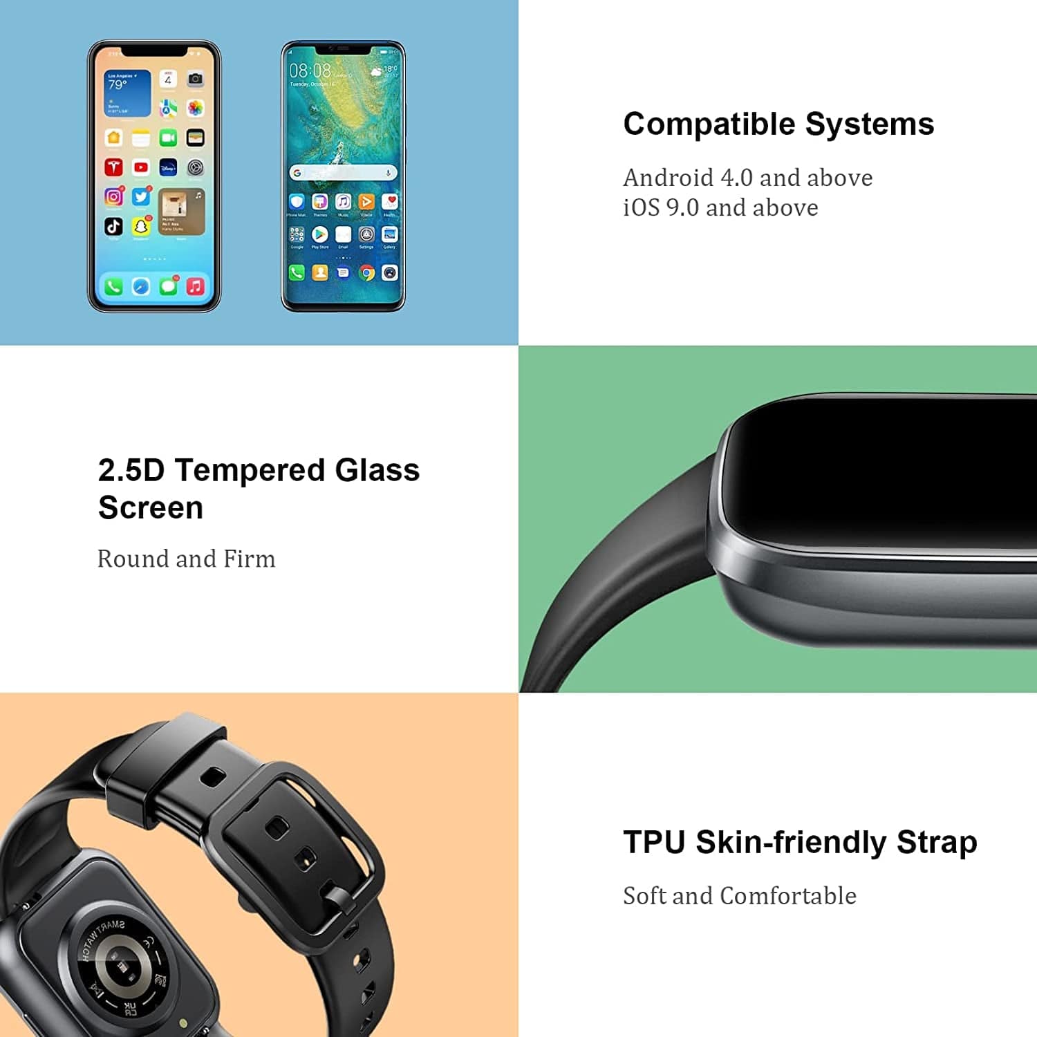 Smart Watch for Men Women, 1.69" HD Screen Activity Tracker Smartwatch, Fitness Tracker with Heart Rate/Sleep Monitor, 25 Sport Modes IP68 Waterproof, Pedometer, Fitness Watch for Android Ios Phones