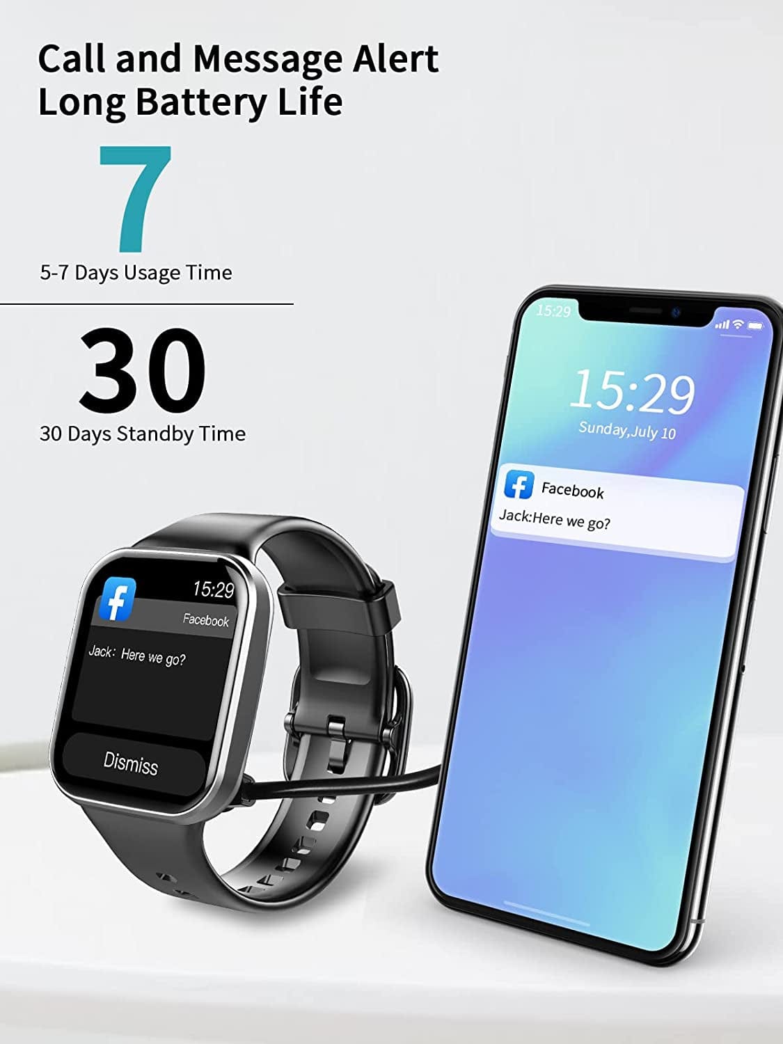 Smart Watch for Men Women, Fitness Tracker Heart Rate/Sleep Monitor, 1.69" Color Screen Fitness Watch Step/Calorie Counter, 25 Sport Modes IP68 Waterproof Activity Trackers, Smartwatch for Android Ios