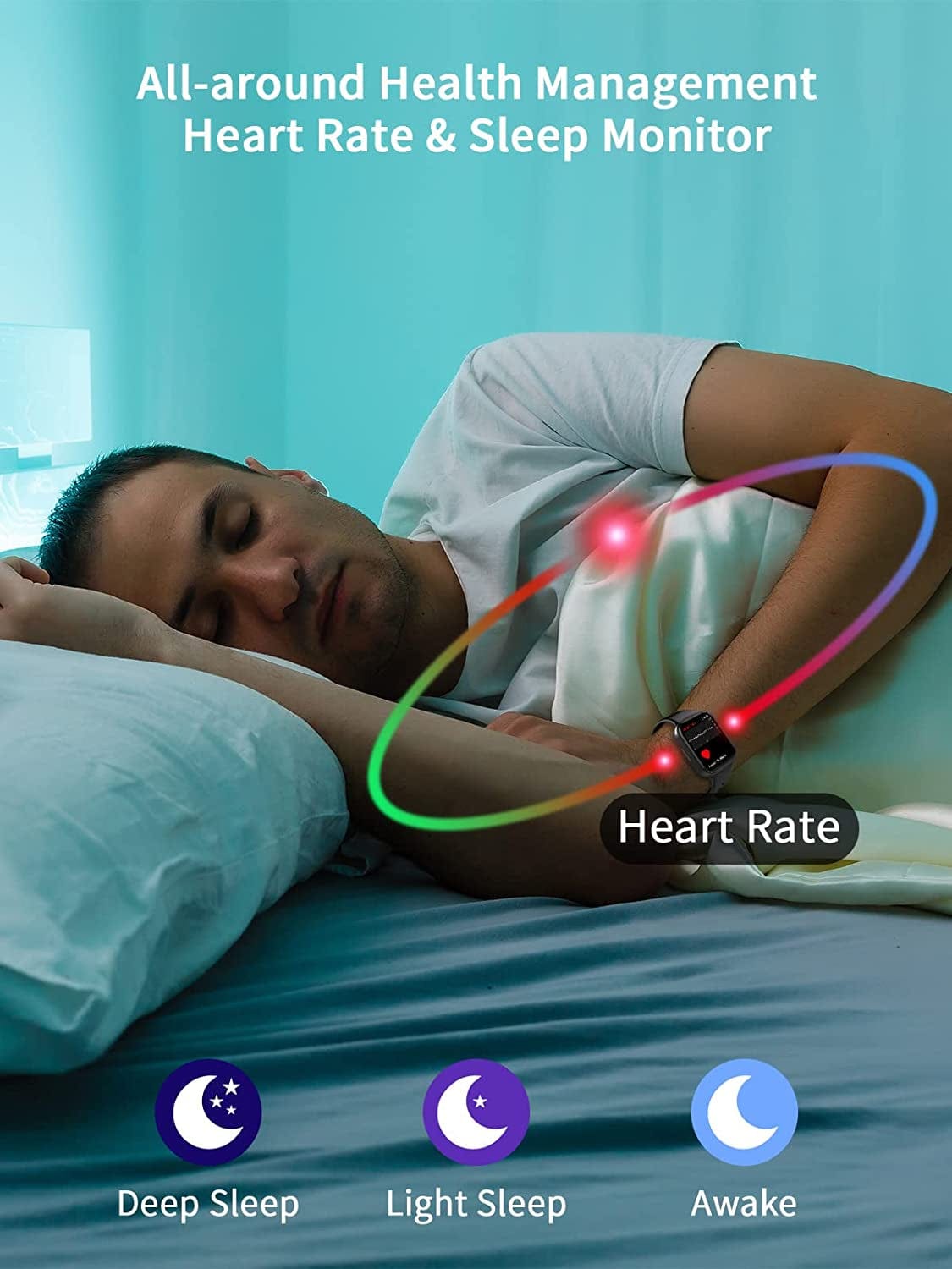 Smart Watch for Men Women, Fitness Tracker Heart Rate/Sleep Monitor, 1.69" Color Screen Fitness Watch Step/Calorie Counter, 25 Sport Modes IP68 Waterproof Activity Trackers, Smartwatch for Android Ios