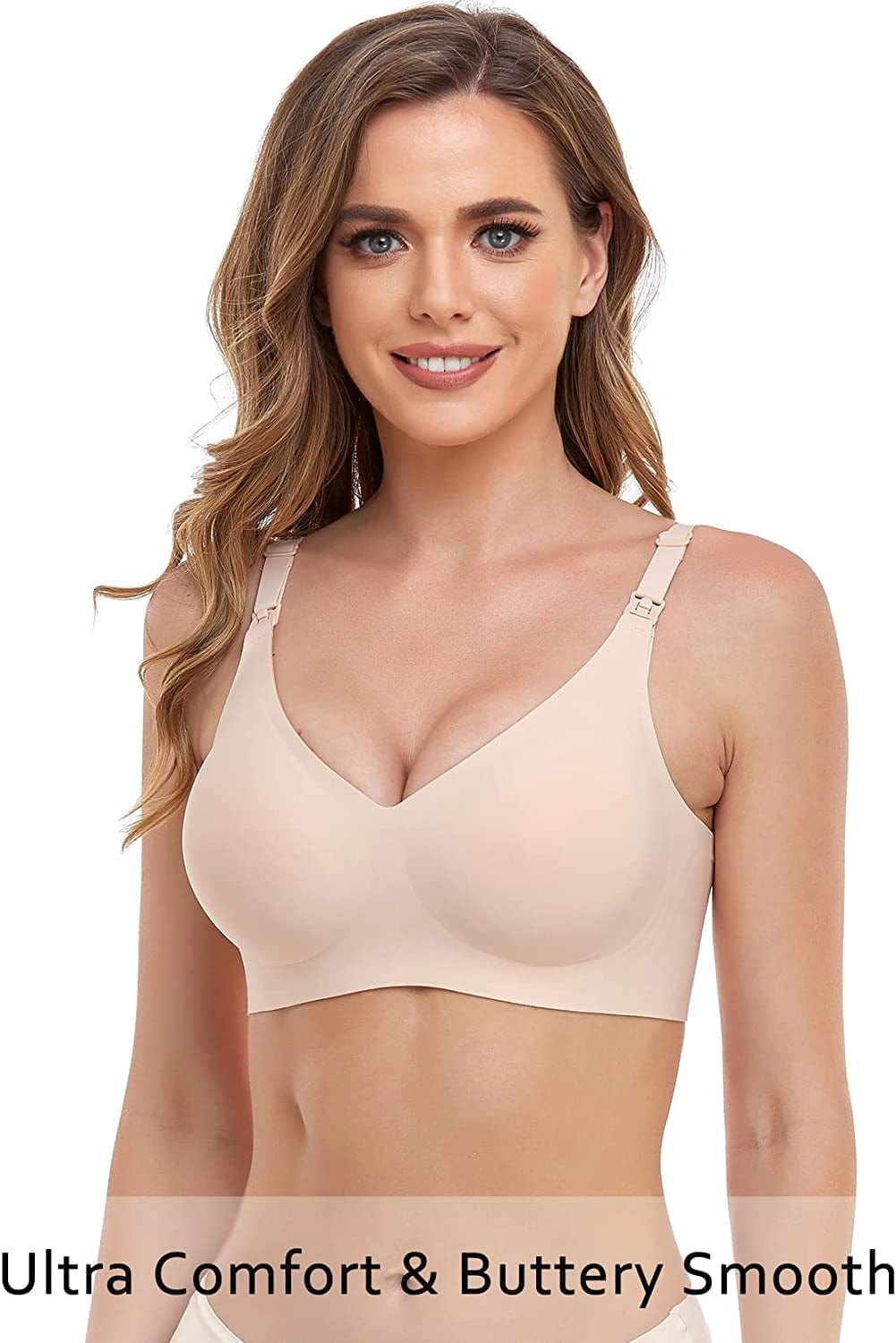 Smooth Nursing Bras for Breastfeeding Seamless Maternity Bras for Pregnancy Wireless Bralette with Extra Bra Extender