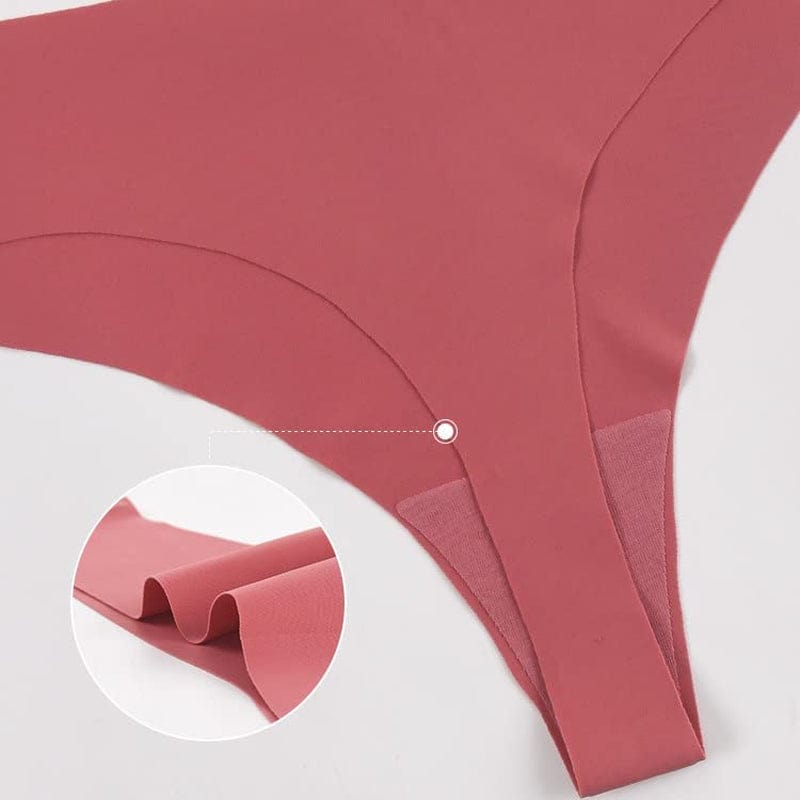 SONTOP BASIC Women'S Underwear Seamless Thong T Back Panty Cotton Breathable Thongs Panties for Women 3-6 Pack