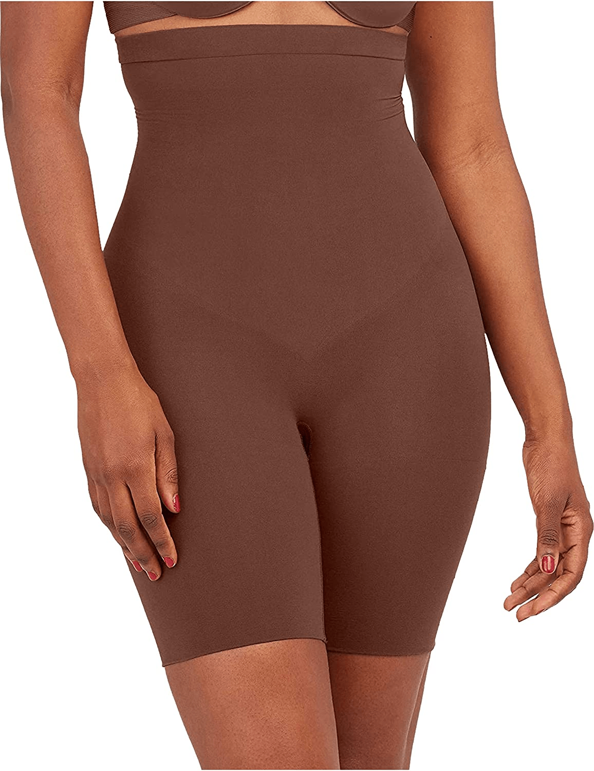 SPANX Shapewear for Women Tummy Control High-Waisted Power Short (Regular and plus Size) Apparel & Accessories > Clothing > Underwear & Socks > Shapewear SPANX Chestnut Brown Small