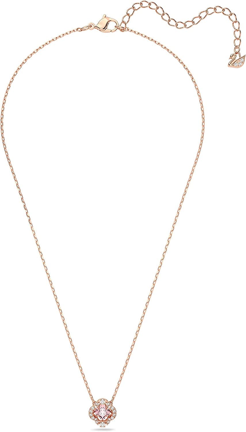 Sparkling Dance Clover Jewelry Collection, Rose Gold Tone Finish, Pink Crystals, Clear Crystals