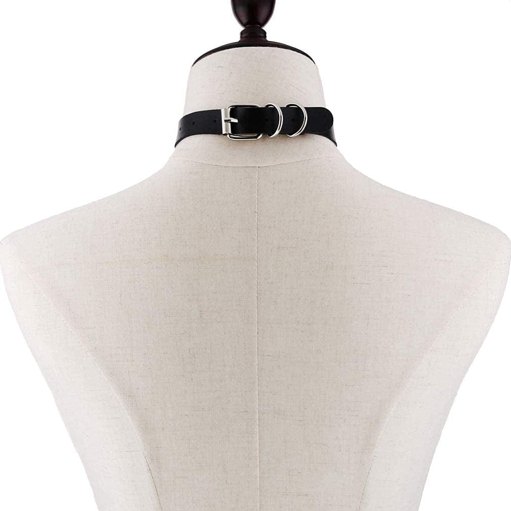 Spiked Choker Goth Necklaces Cat Black Chokers Necklaces for Women Girls Leather Choker for Men Heart Choker Collar Adjustable Punk Jewelry Gifts Cat A