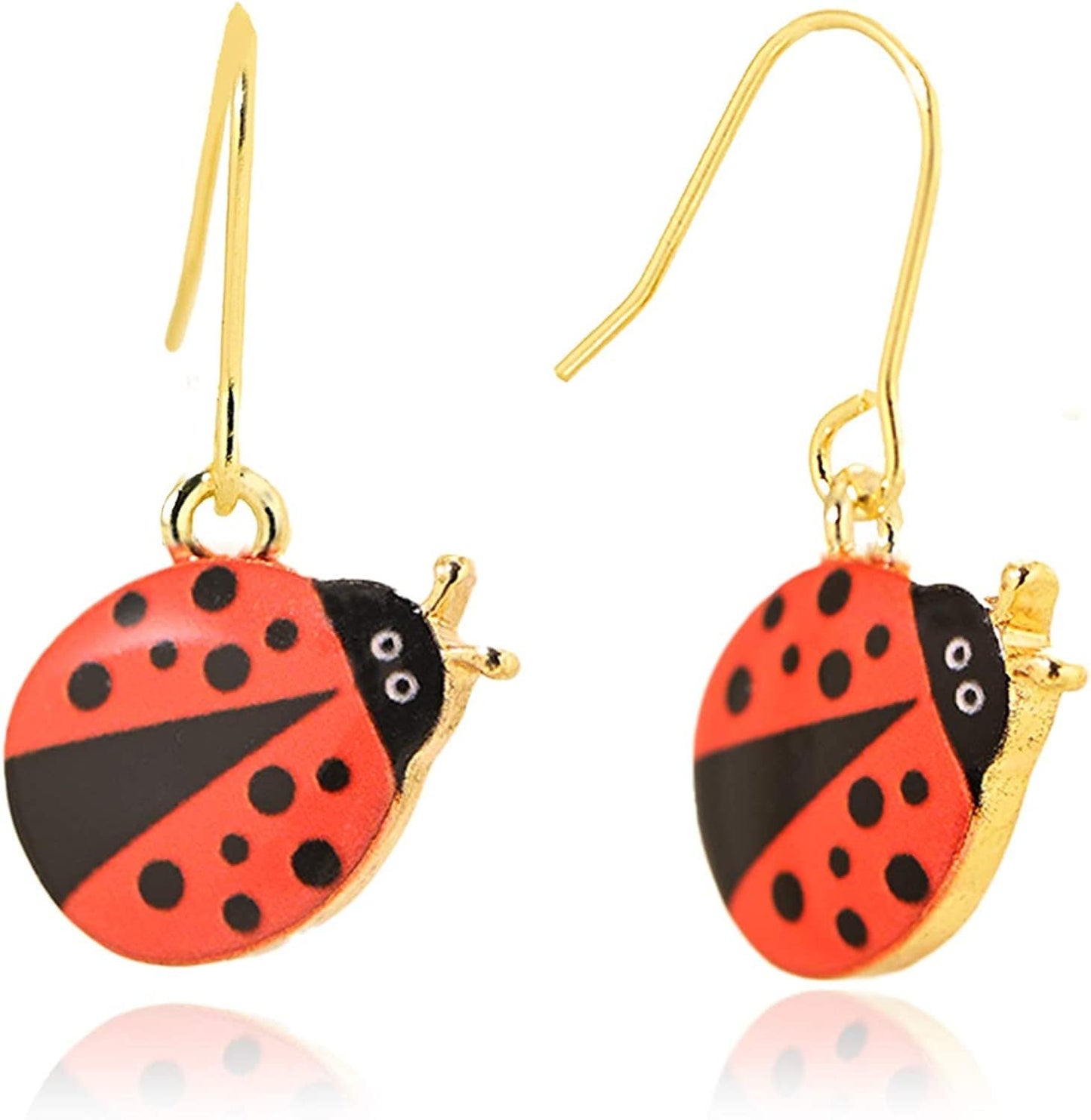 Spinningdasiy Dangling Colorful Flying Creature Bird Earrings | Bird Lover Earrings Ladybug