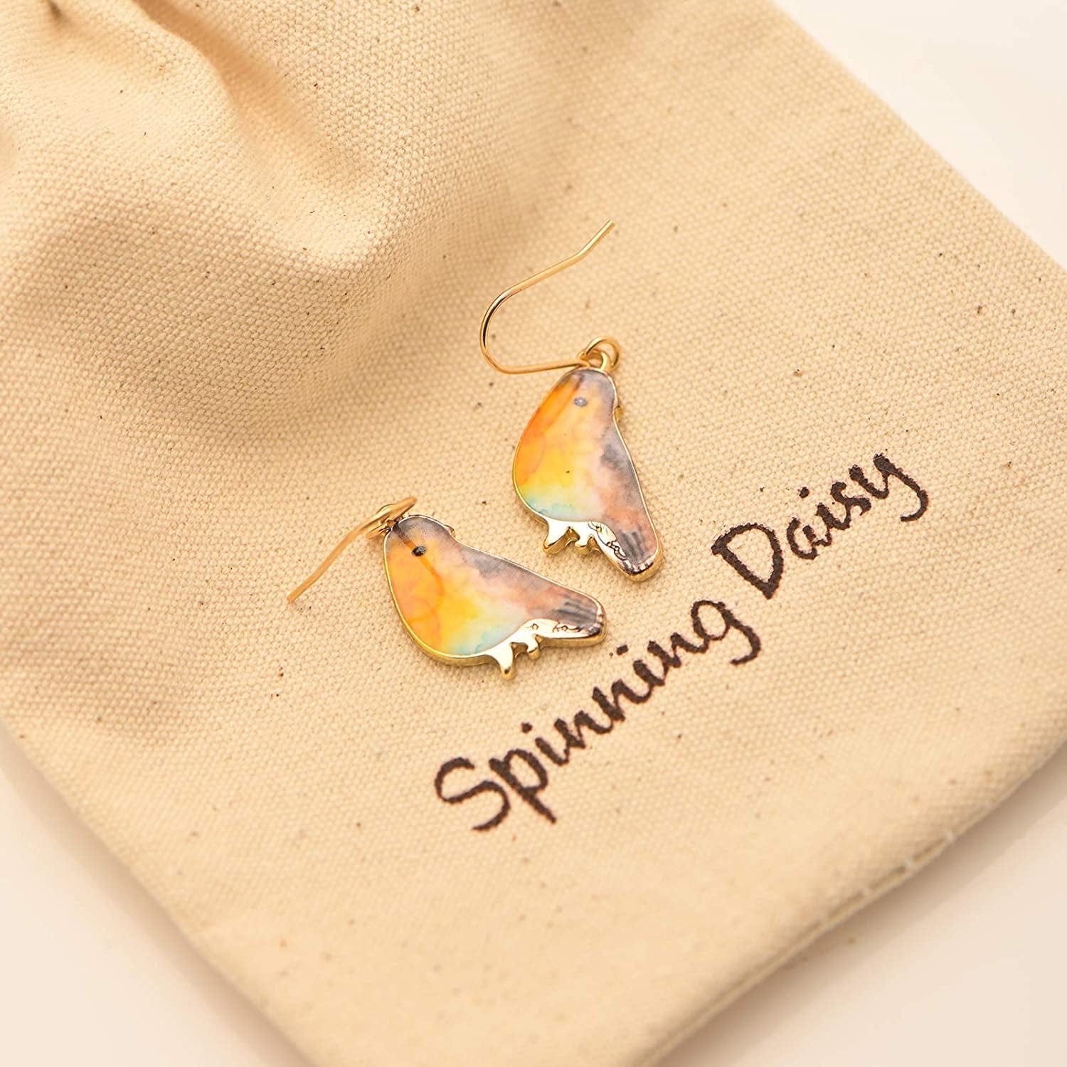 Spinningdasiy Dangling Colorful Flying Creature Bird Earrings | Bird Lover Earrings