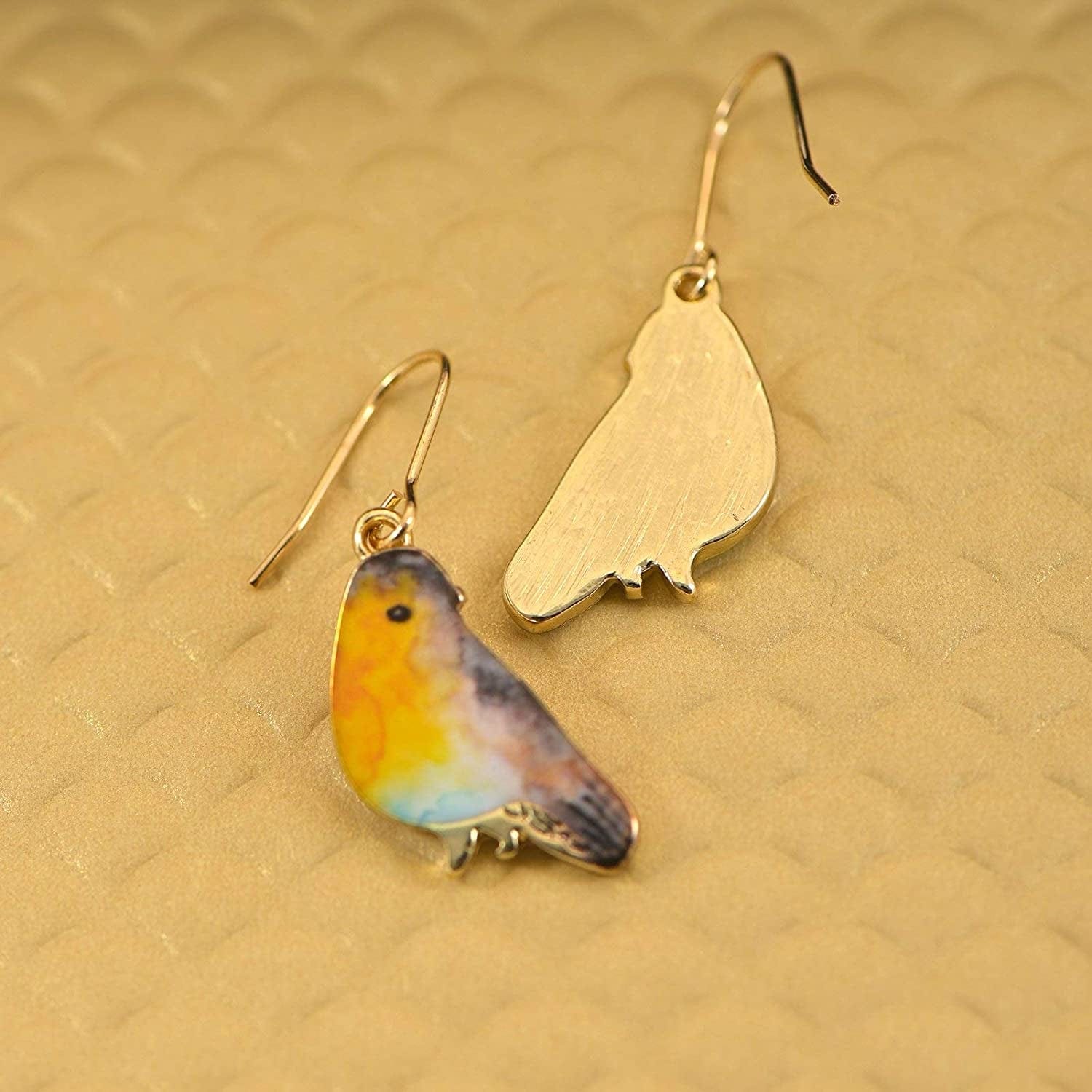 Spinningdasiy Dangling Colorful Flying Creature Bird Earrings | Bird Lover Earrings