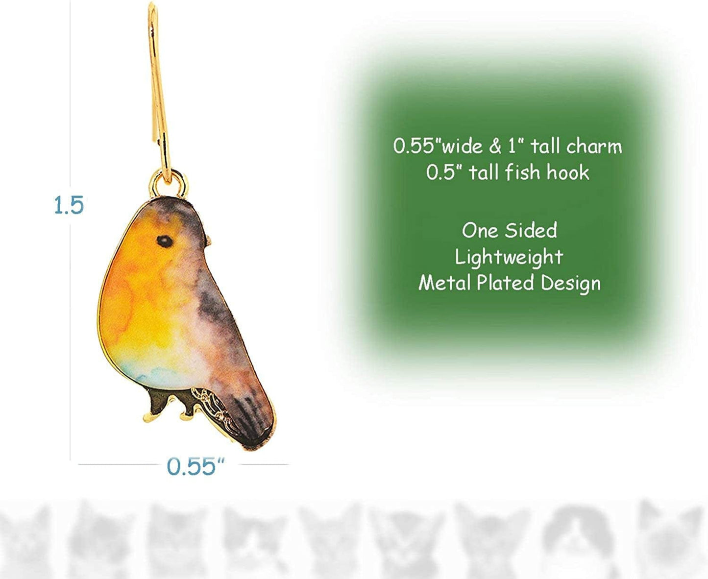 Spinningdasiy Dangling Colorful Flying Creature Bird Earrings | Bird Lover Earrings