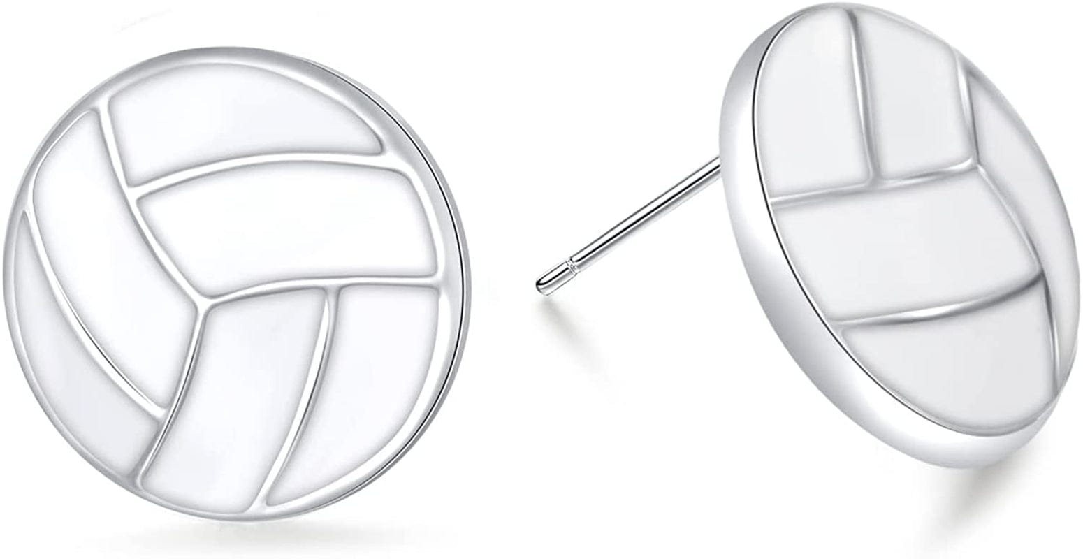 Sport Ball Dangle Earrings, Football Earrings, Basketball Earrings Soccer Volleyball Baseball Earrings for Women Fan Gift Volleyball Stud