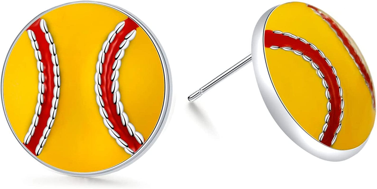 Sport Ball Dangle Earrings, Football Earrings, Basketball Earrings Soccer Volleyball Baseball Earrings for Women Fan Gift Softball Stud