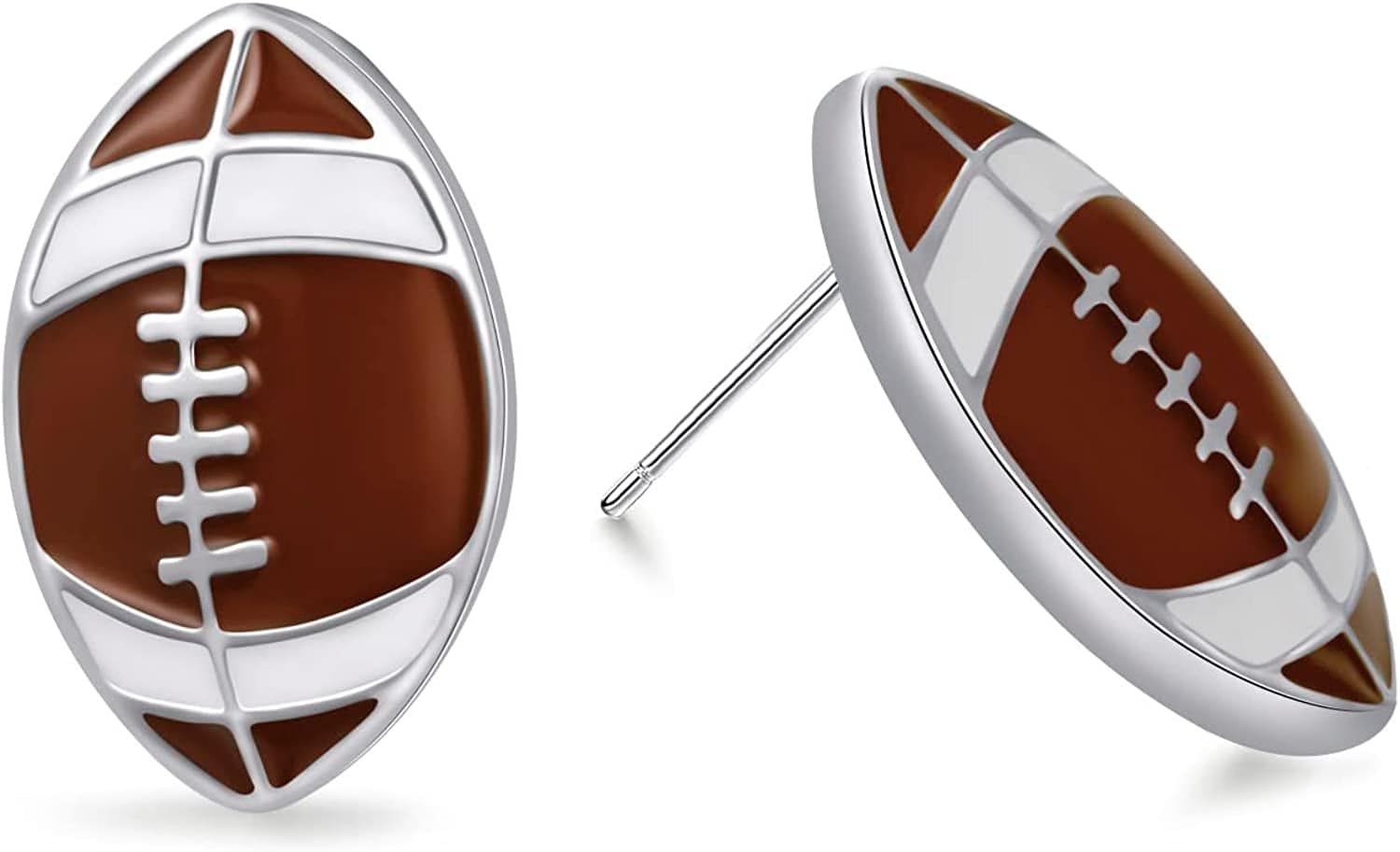 Sport Ball Dangle Earrings, Football Earrings, Basketball Earrings Soccer Volleyball Baseball Earrings for Women Fan Gift Football Coffee Stud