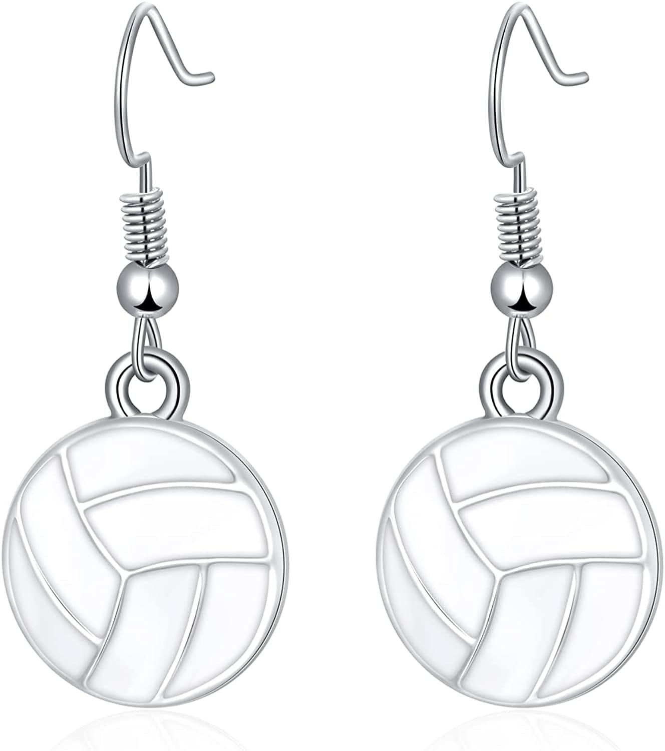 Sport Ball Dangle Earrings, Football Earrings, Basketball Earrings Soccer Volleyball Baseball Earrings for Women Fan Gift Volleyball