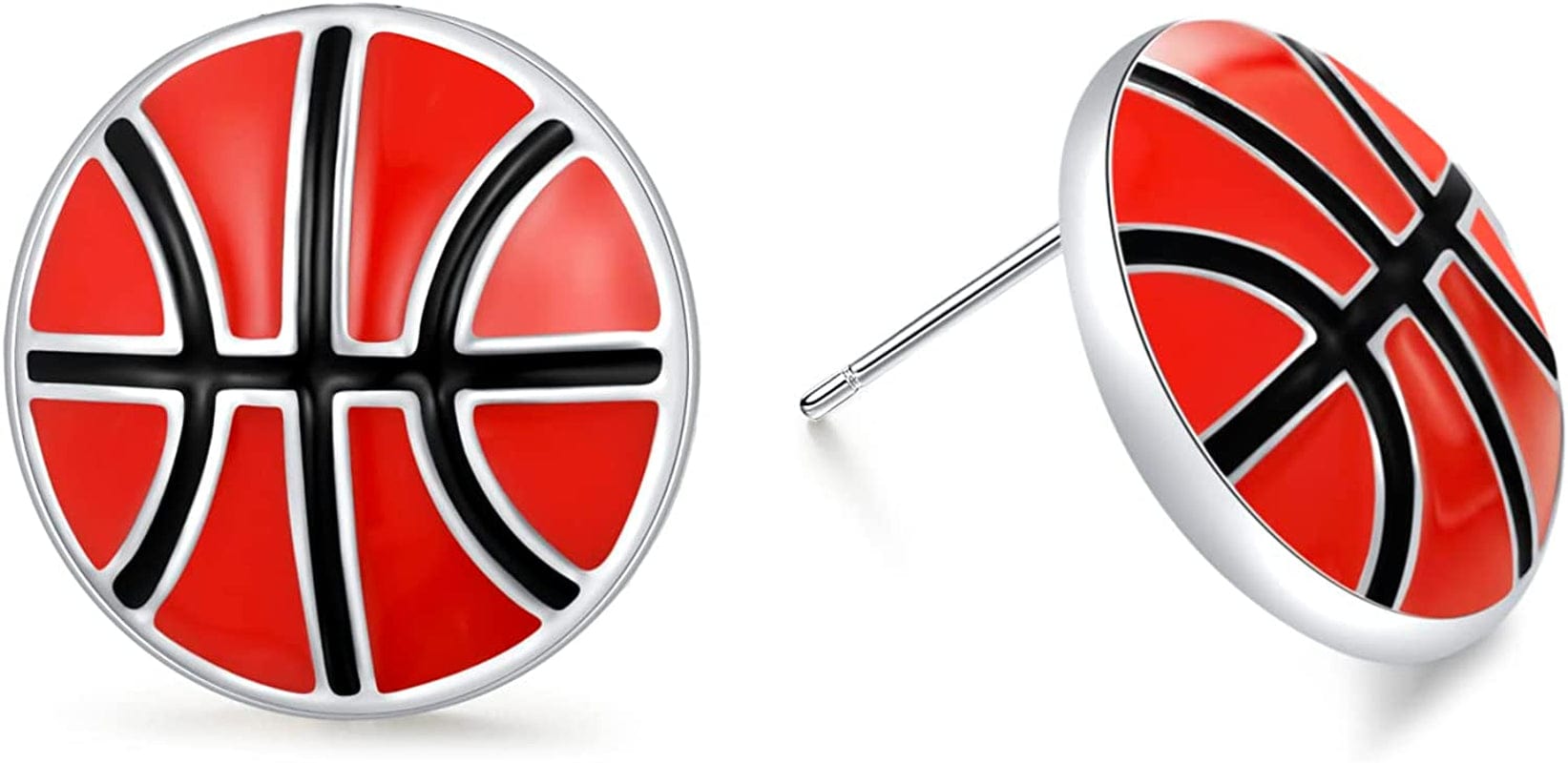 Sport Ball Dangle Earrings, Football Earrings, Basketball Earrings Soccer Volleyball Baseball Earrings for Women Fan Gift Basketball Stud