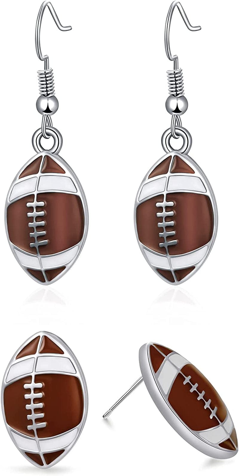 Sport Ball Dangle Earrings, Football Earrings, Basketball Earrings Soccer Volleyball Baseball Earrings for Women Fan Gift Football Coffee Set