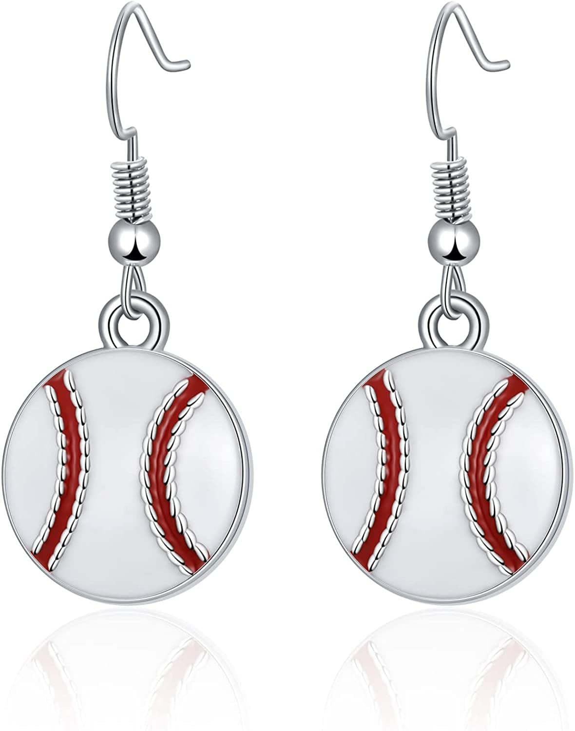 Sport Ball Dangle Earrings, Football Earrings, Basketball Earrings Soccer Volleyball Baseball Earrings for Women Fan Gift Baseball