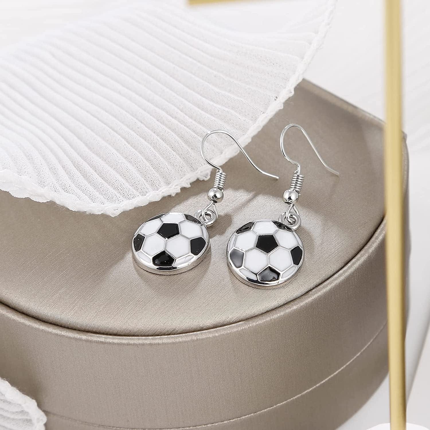 Sport Ball Dangle Earrings, Football Earrings, Basketball Earrings Soccer Volleyball Baseball Earrings for Women Fan Gift