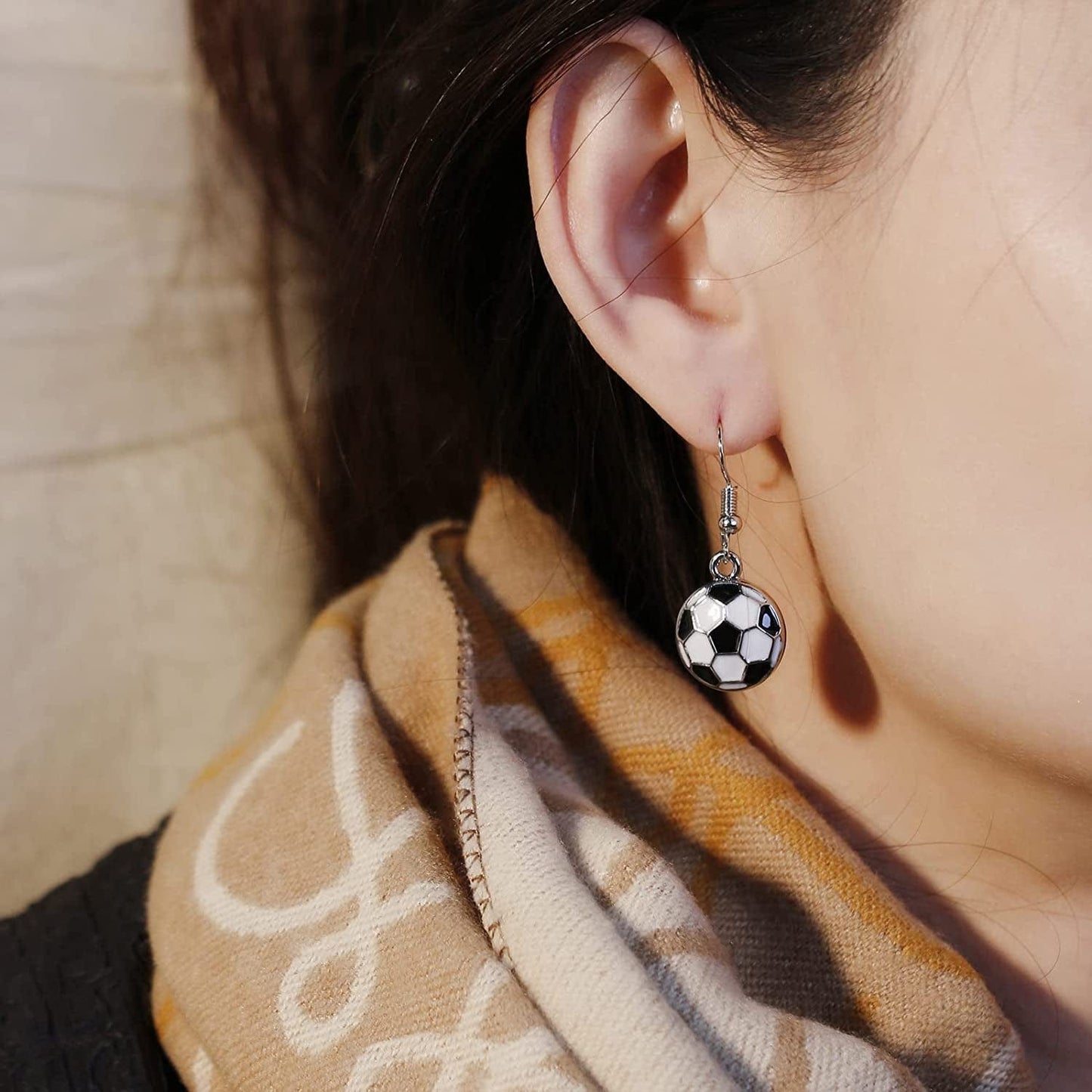 Sport Ball Dangle Earrings, Football Earrings, Basketball Earrings Soccer Volleyball Baseball Earrings for Women Fan Gift