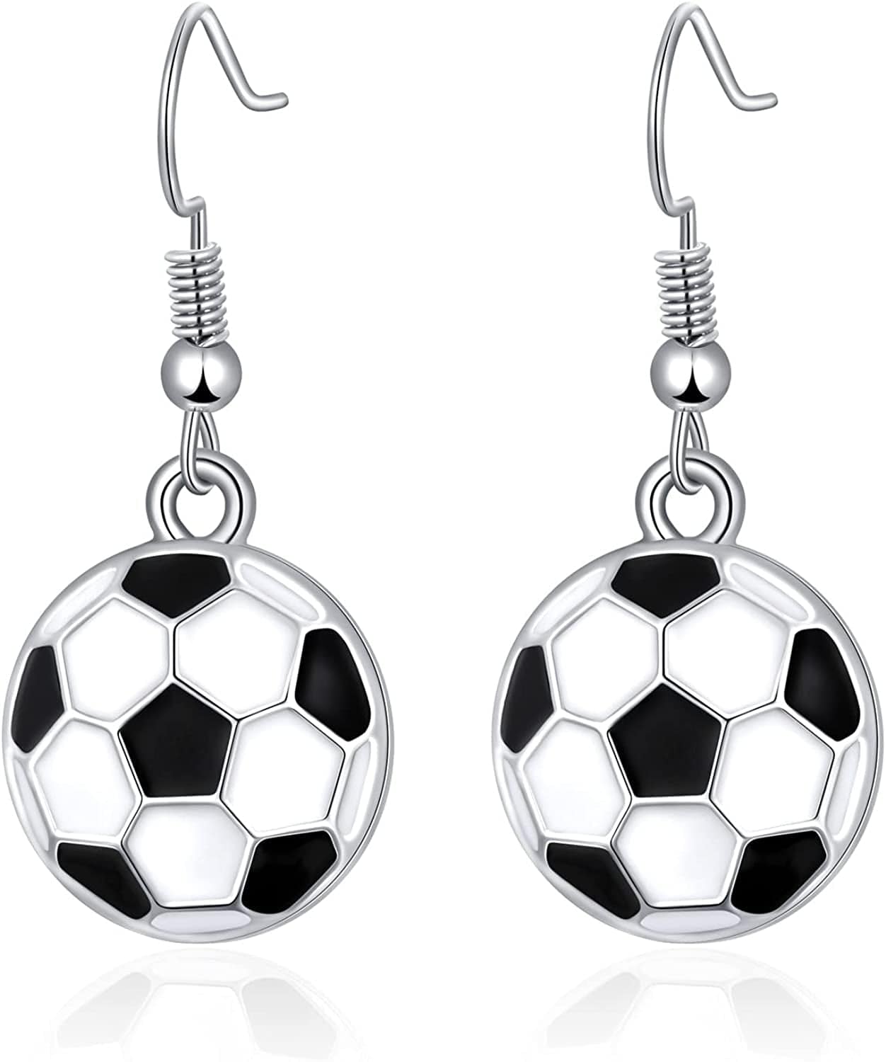Sport Ball Dangle Earrings, Football Earrings, Basketball Earrings Soccer Volleyball Baseball Earrings for Women Fan Gift Soccer