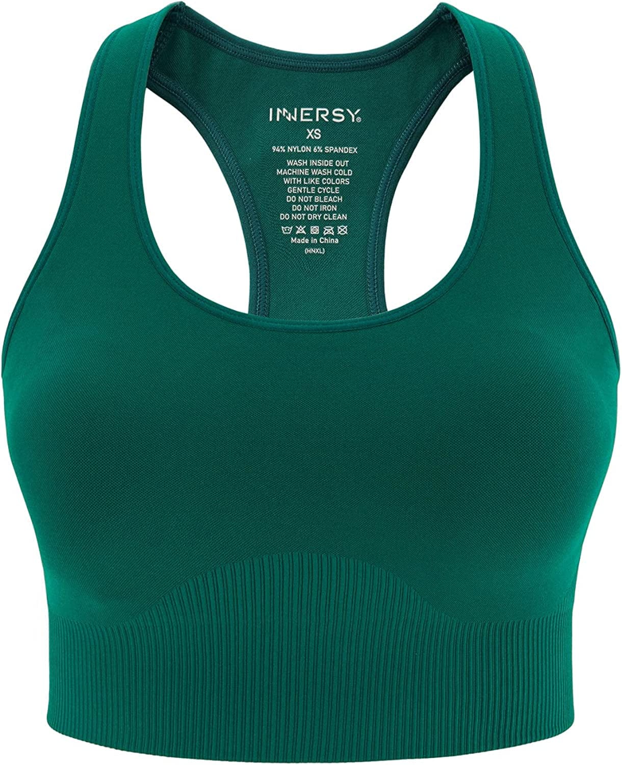 Sports Bra for Women Padded Mid-Impact Racerback Workout Bras Wirefree Yoga Tops Green / XX-Large