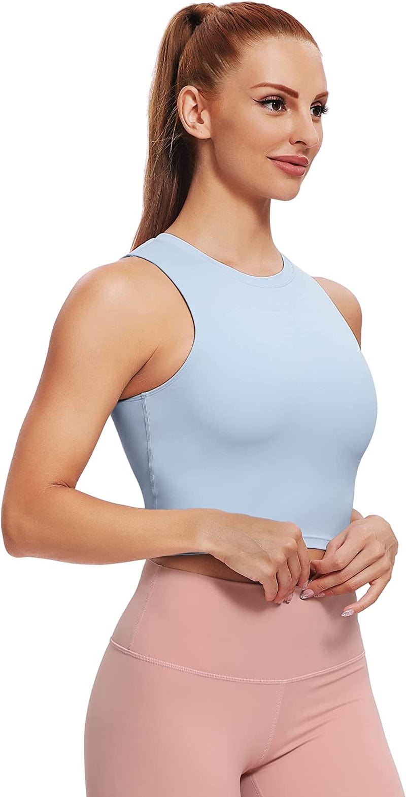 Sports Bras for Women Removable Padded Yoga Tank Tops Sleeveless Fitness Workout Running Crop Tops
