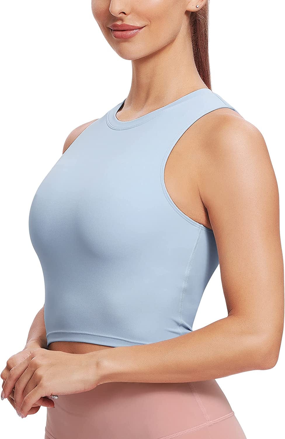 Sports Bras for Women Removable Padded Yoga Tank Tops Sleeveless Fitness Workout Running Crop Tops