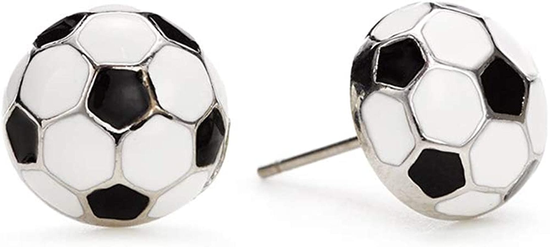 Sports Stud Soccer, Volleyball, Softball, Tennis Basketball, Baseball, Football Earrings Jewelry Girls Women Mom Player Fan Gift Soccer Enamel