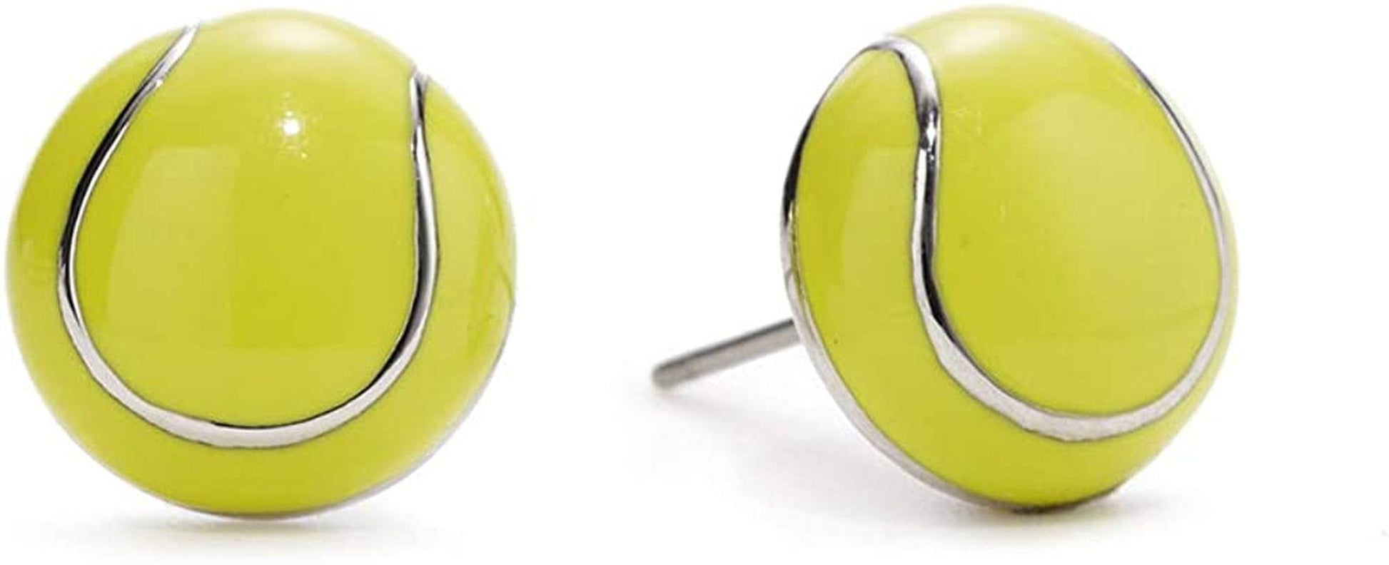 Sports Stud Soccer, Volleyball, Softball, Tennis Basketball, Baseball, Football Earrings Jewelry Girls Women Mom Player Fan Gift Tennis Ball Enamel