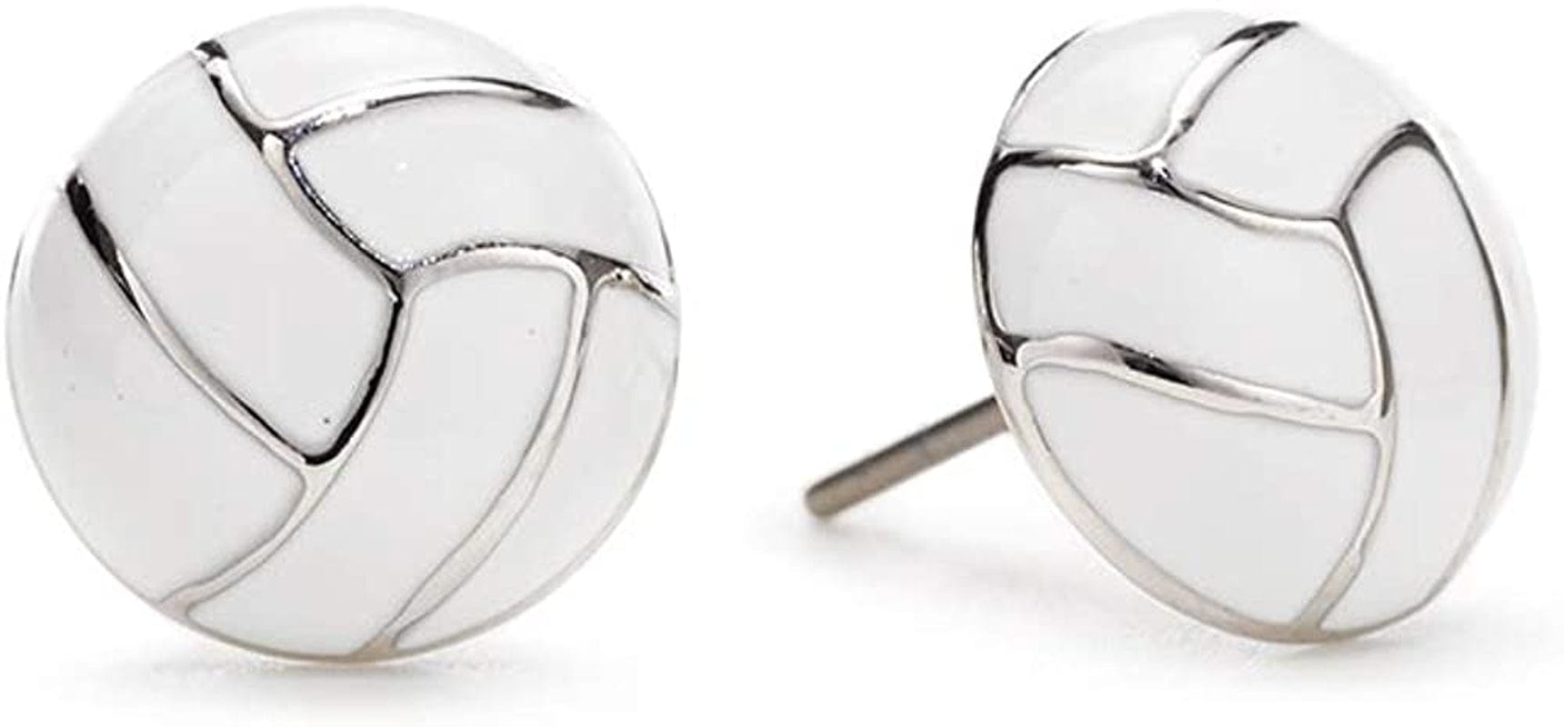 Sports Stud Soccer, Volleyball, Softball, Tennis Basketball, Baseball, Football Earrings Jewelry Girls Women Mom Player Fan Gift Volleyball Enamel