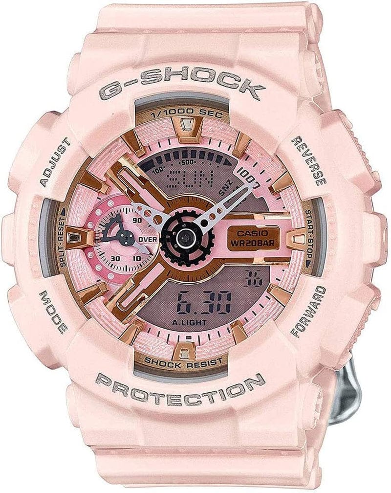 Sports Watch Gold and Pink Dial Pink Quartz Ladies