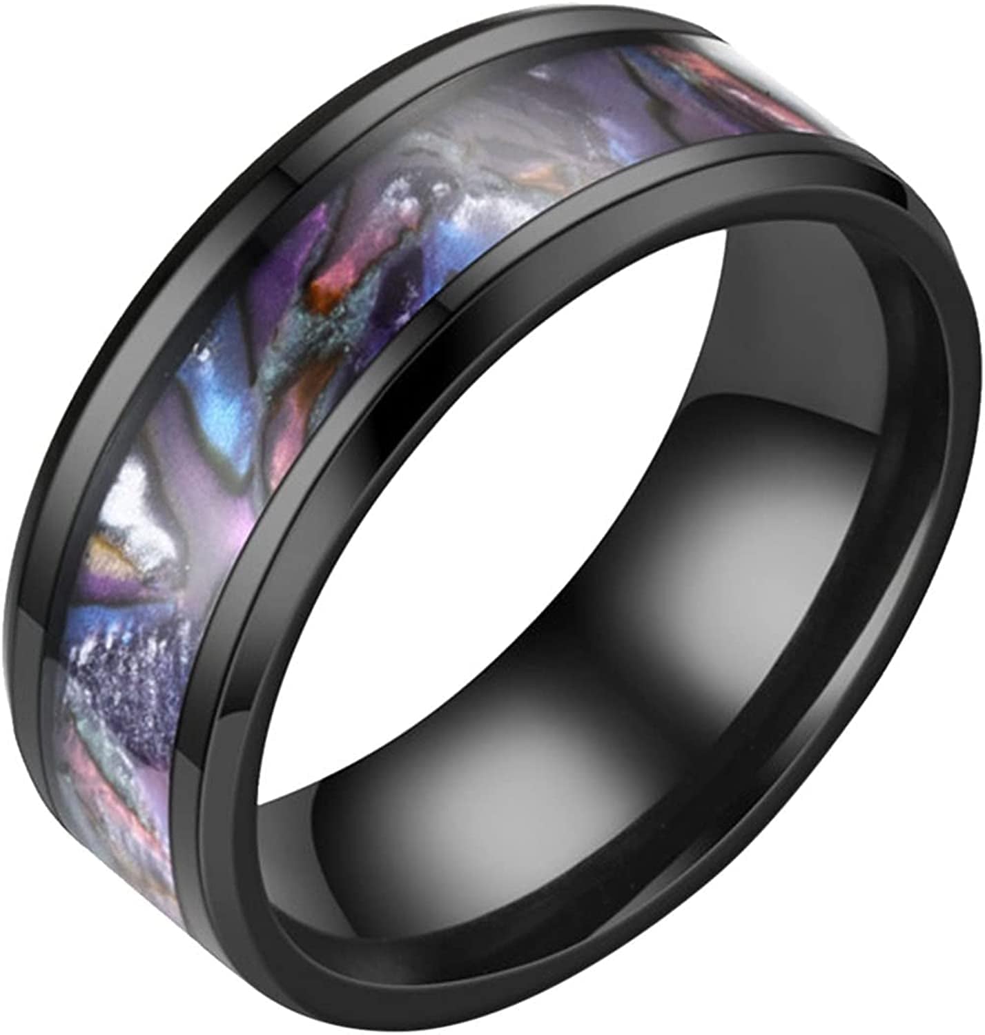 Stainless Steel Anxiety Ring for Women Men Size 6 13 Width 8MM 6 Color Exquisite Ring Black Sand Blasted Finished Silver Rings Sets Stainless Steel,Multicolor,Silver / 7