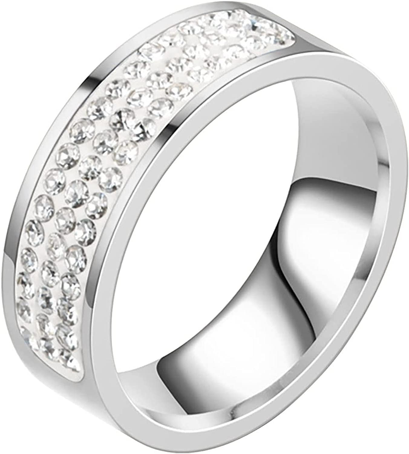 Stainless Steel Anxiety Ring for Women Men Size 6 13 Width 8MM 6 Color Exquisite Ring Black Sand Blasted Finished Silver Rings Sets A1c-silver / 7